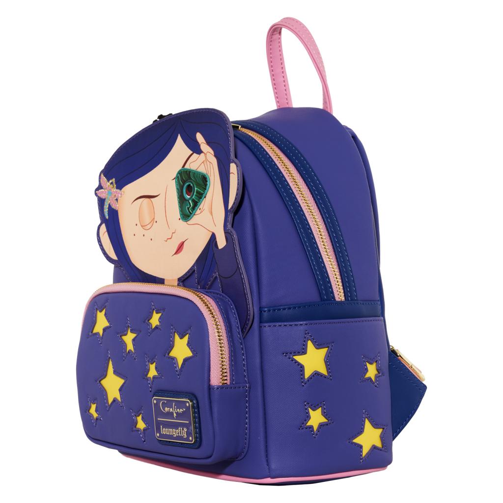 Mini sac à dos Loungefly Coraline - Étoiles Cosplay