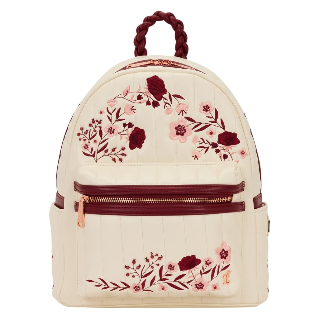 Mini sac à dos Loungefly Cream and Red - Floral