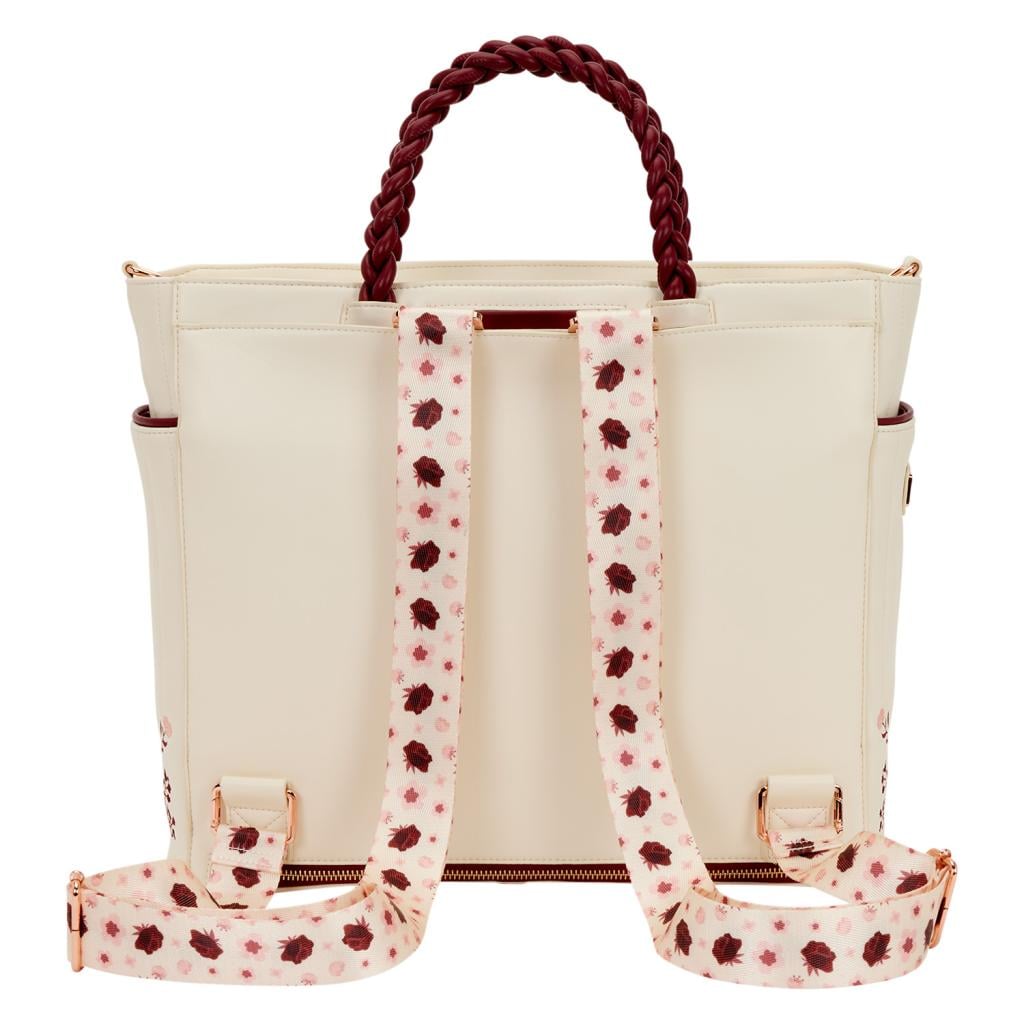 Tote bag convertible Loungefly Cream and Red - Floral