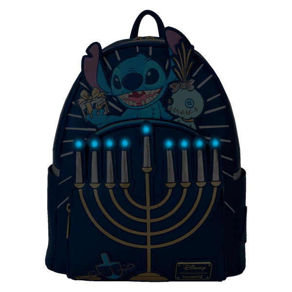 Mini sac à dos Loungefly Lilo et Stitch - Light Up Menorah Stitch