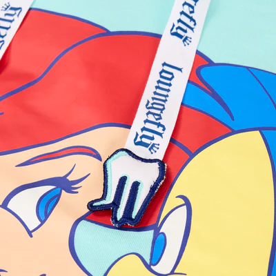 Hoodie unisex Loungefly La Petite Sirène 35 - Ariel et Polochon (L)