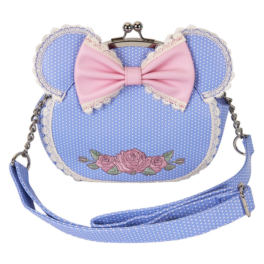 Sac bandoulière Loungefly Disney - Minnie Floral and Lace Kisslock